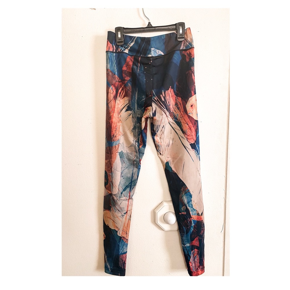 feathers + moon • boho design leggings